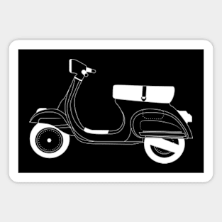 Vespa 125 ET3 White Outline Magnet